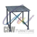 S-1502 Metal Frame Movable Pine Side Table